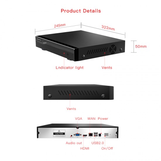 N8236 36CH NVR Audio output HD Video Recorder N8236 36CH NVR Audio output HD Video Recorder