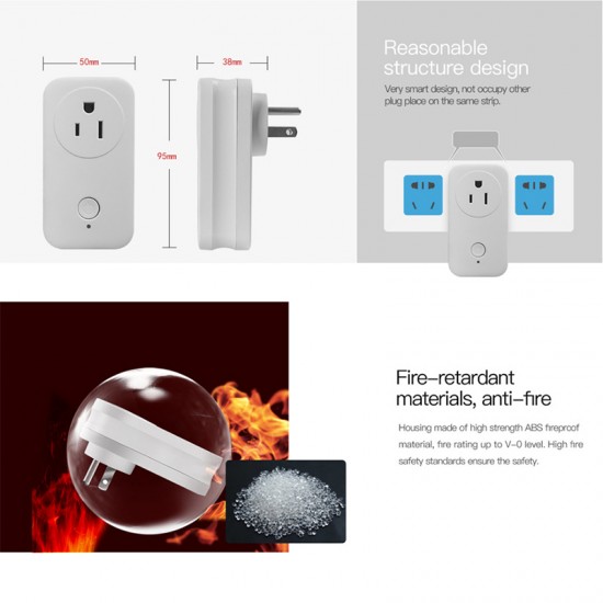 WS2 Smart Plug Outlet Wifi combine with smart home system WS2 Smart Plug Outlet Wifi combine with smart home system