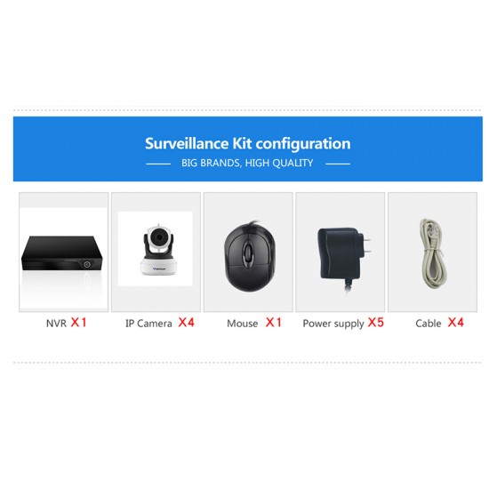 NVR N8209 + 4 PCS C7824WIP IP Camera NVR Kit NVR N8209 + 4 PCS C7824WIP IP Camera NVR Kit