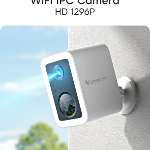 CB554 2K Outdoor Camera with Solar Panel: Designed for Permanent