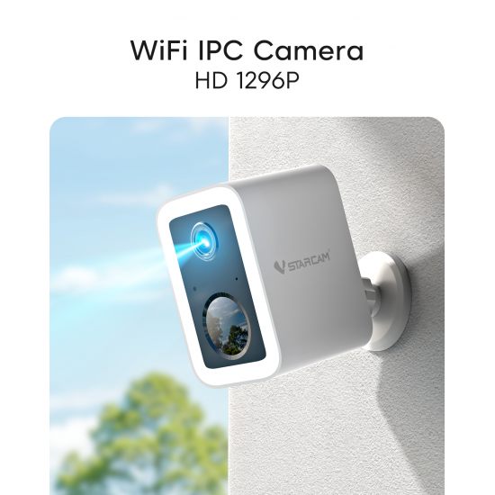 CB554 2K Outdoor Camera with Solar Panel: Designed for Permanent