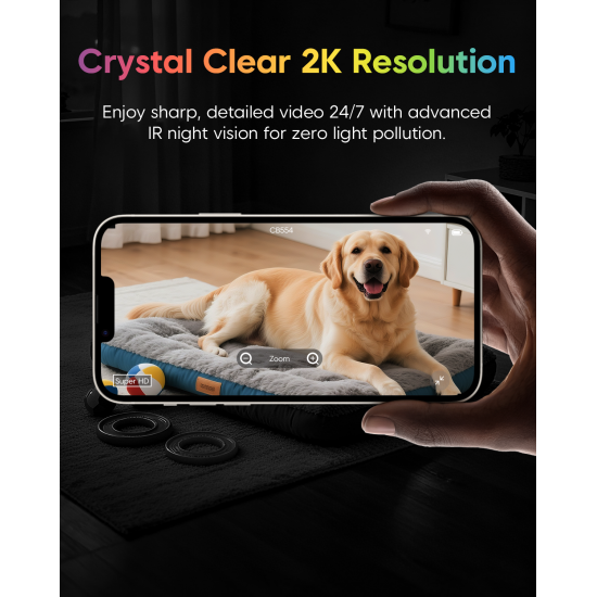 CB554 2K Wireless Security Camera with magnetic mount,Outdoor and Indoor