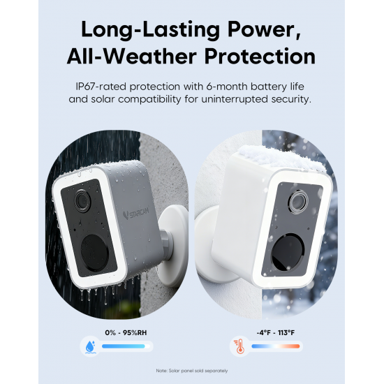 CB554 2K Wireless Security Camera with magnetic mount,Outdoor and Indoor