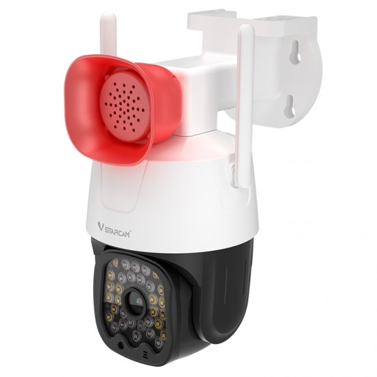 CS666 WiFi 1080P Fire Alarm Camera with Big Loudspeaker, Smoke