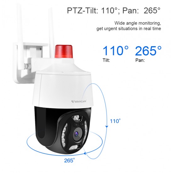 CS668  WiFi 360° PTZ Spotlight Outdoor Camera