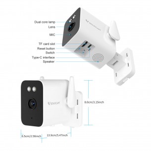 CS5 3MP Battery Powered WiFi Security Camera